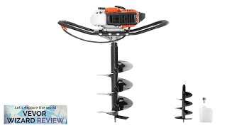 VEVOR Post Hole Digger 43cc 1250W Auger Post Hole digger Gas Powered Review [upl. by Wartow]