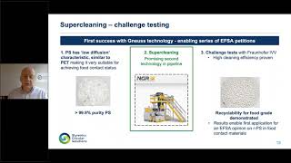 On track with food contact mechanical recycling of polystyrene  Herman Van Roost SCS [upl. by Griffis]