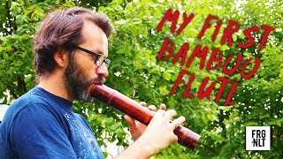 Mój pierwszy flet z bambusa  My first bamboo flute  FURGONOLOTTV [upl. by Grekin]