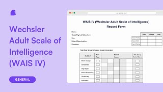 Wechsler Adult Scale of Intelligence WAIS IV [upl. by Ainollopa]