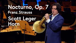 Franz Strauss Nocturno Op 7  Scott Leger Horn and Wesley Ducote Piano [upl. by Anirdnaxela]