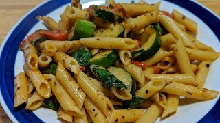 Zucchini pasta  Torai pasta  Ghiya pasta recipe  Quick zucchini amp cherry tomatoes pasta  Ep 239 [upl. by Maisey643]