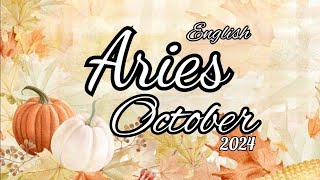 ARIES ♈️ OCTOBER 2024 ENGLISH tarot reading aries horoscope [upl. by Namad]