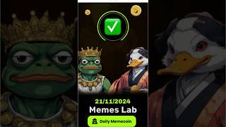 21112024  Memes Lab Daily Cipher  Daily Memecoin code Today [upl. by Tabor]