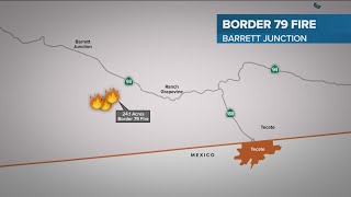 Fire breaks out near USMexico border as San Diego County is under a Red Flag Warning [upl. by Anirok]