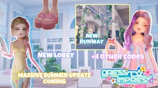 SUMMER UPDATE TEA NEW Lobby amp runway mermaid tails code items amp MORE Roblox Dress To Impress ☀️ [upl. by Ruel]