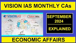 vision ias monthly current affairs  september 2024  economy [upl. by Rosella]