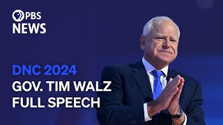 WATCH Tim Walz delivers pep talk in full speech at 2024 Democratic National Convention [upl. by Vasquez]