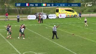 08272024  2024 IFAF Flag Football World Cup  Day 1  Women  Group Play  France vs Ireland [upl. by Fenelia]