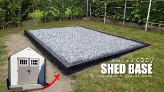 How to build a base for a shed without concrete  Easy to build gravel base for Suncast shed [upl. by Velvet]