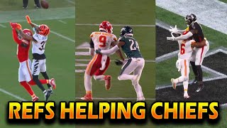 The Refs Helping Mahomes amp Chiefs Compilation and every Mahomes Interception Overturned [upl. by Brottman]