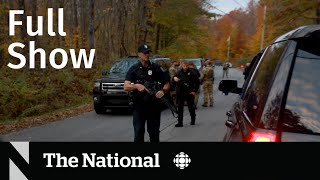 CBC News The National  Maine manhunt Carbon tax Sustainable fashion [upl. by Witte]