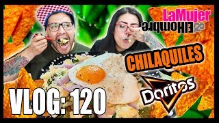 COCHINANDO CON EVA Y VOLDEMORT CHILAQUILES DE GRASA Y MANTECA CON DORITOS [upl. by Ydarb]