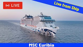 SHIPS TV  MSC Euribia Live onboard departing Port of Southampton [upl. by Amlev]