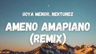 Goya Menor Nektunez  Ameno Amapiano Remix Lyrics TikTok Song  you want to bamba [upl. by Idnat]