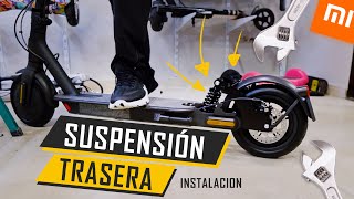 Como montar el suspensión trasera para patinete eléctrico Xiaomi Essential m187  m365  PRO [upl. by Fairweather92]