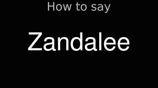 How to Pronounce correctly Zandalee Movie [upl. by Feerahs]