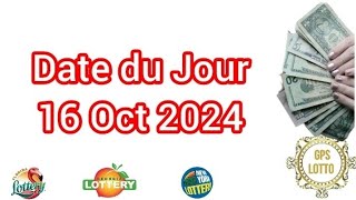 Date du Jour 16 octobre 2024 datedujour gpslotto [upl. by Anneehs]