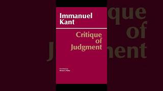 Title Critique of judgment  Author Immanuel Kant shorts [upl. by Eddana]