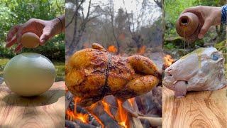 Cooking in Nature  Bushcraft Style Cooking with Natur Cenk  ASMR [upl. by Richelle]