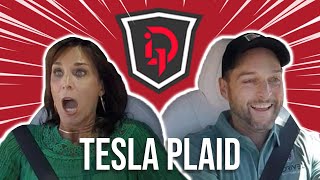 Tesla Model X Plaid LAUNCH REACTIONS they werent ready [upl. by Donela]