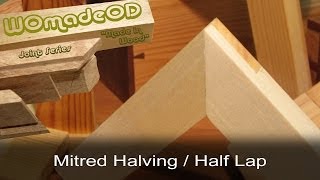 Mitred Halving Joint aka Mitred Half Lap Lapped Mitre Joint [upl. by Yntirb]