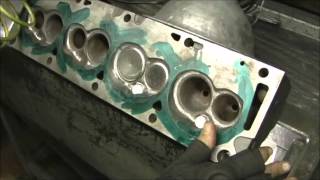 Ford FE 390 Head combustion chamber mods 44 [upl. by Yeltneb956]