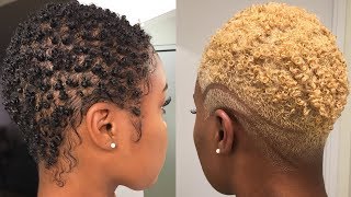 How to Safely Bleach Natural Hair Black to Blonde  Dyeing Short Natural Hair  Nia Hope [upl. by Trutko]