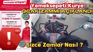 Yemeksepeti Express Kurye  OCAK ZAMMI AÇIKLANDI SİZCE NASIL  yemeksepeti kurye motovlog motor [upl. by Whipple]