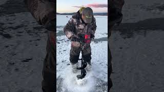 The New Eagle Claw Cryo Ice Rod Is Here Beautiful Fish Great Rod Antero Reservoir ice fishing [upl. by Nylyahs]