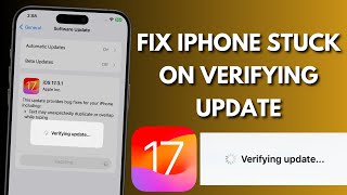 How To Fix iPhone Stuck On Verifying Update [upl. by Lepley]