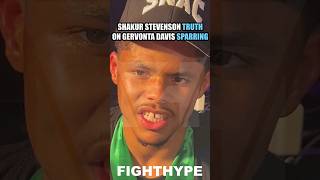 SHAKUR STEVENSON REVEALS GERVONTA DAVIS SPARRING LIE amp WARNS HE’LL EXPOSE HIM [upl. by Meelak50]