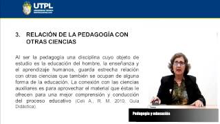 UTPL PEDAGOGÍA Y EDUCACIÓN PSICOLOGÍAFUNDAMENTOS DE PEDAGOGÍA Y DIDÁCTICA [upl. by Atiral]