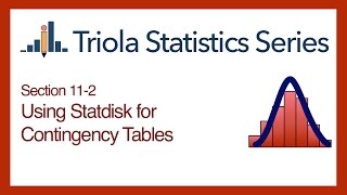 Statdisk Section 112 Using Statdisk for Contingency Tables [upl. by Gambrill]