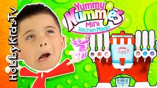 Yummy Nummies Soda Shoppe Taste Test Challenge with Mini Kitchen Magic by HobbyKidsTV [upl. by Theola735]