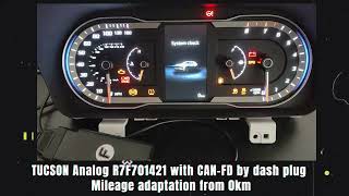 Hyundai Tucson Analog speedometer with R7F70142 programming by dash plug using FORZA 614 [upl. by Irotal]