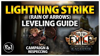 PoE 325 Lightning Strike Warden Leveling Guide Rain of Arrows until merclab [upl. by Inhsor669]