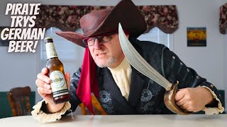 Pirate Reviews German Warsteiner Beer [upl. by Drusie]