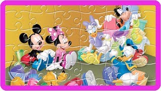 Disney Mickey Mouse Jigsaw Puzzles  Mickey Mouse Clubhouse Friends Games for Children Toys for Kids [upl. by Yenaj]