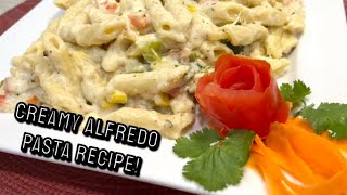 Creamy Alfredo Penne Pasta Recipe [upl. by Dihgirb480]