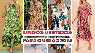 VESTIDOS PRIMAVERA VERÃO 2025  Cores Estampas e Mais e Outras TENDÊNCIAS da MODA 2025 [upl. by Goodman]