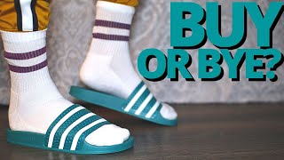 FAST DRYING Adidas ADILETTE SLIDER On Foot Review [upl. by Maurey111]