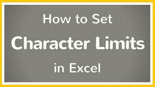 How to Set Character Limit in Excel  Tutorial [upl. by Varney]