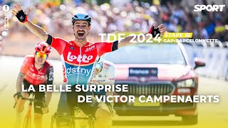 Victor Campenaerts surprend Kwiatkowski lors de la 18e étape du Tour de France  le résumé [upl. by Amos]