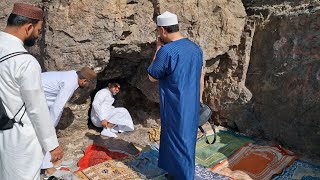 Cave Bani Haram where Prophet ﷺ did long sajida Masjid e Dirah Footprint of Camel Qaswa Zyaratein [upl. by Olli]