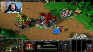 WARCRAFT III REIGN OF CHAOS  DarkSoulEvO vs 3 IA DEMENTES  Gameplay Español [upl. by Favien]