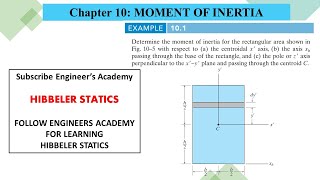 Example 101  Chap 10 Moment of Inertia of a Rectangle  Hibbeler Statics   Engineers Academy [upl. by Castara]