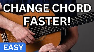 How To Change Chords Quickly On Guitar SMOOTH amp EASY [upl. by Aihsiym]