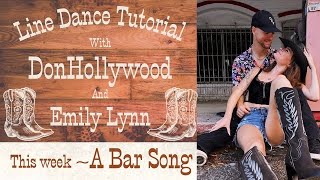 Line dance tutorial 2 A Bar Song by Shaboozey [upl. by Casia]