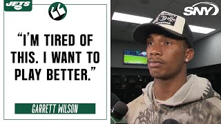 Emotional Garrett Wilson on Jets offensive struggles Im tired of this  SNY [upl. by Koran157]